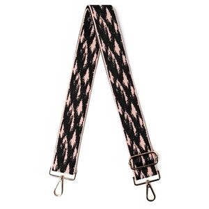 Kedzie Impressionist Embroidered Pink And Black Crossbody Bag Strap - NWT